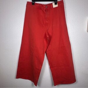 Universal Thread Women's Red Sailor Wide-Leg Twill Pants Size 17